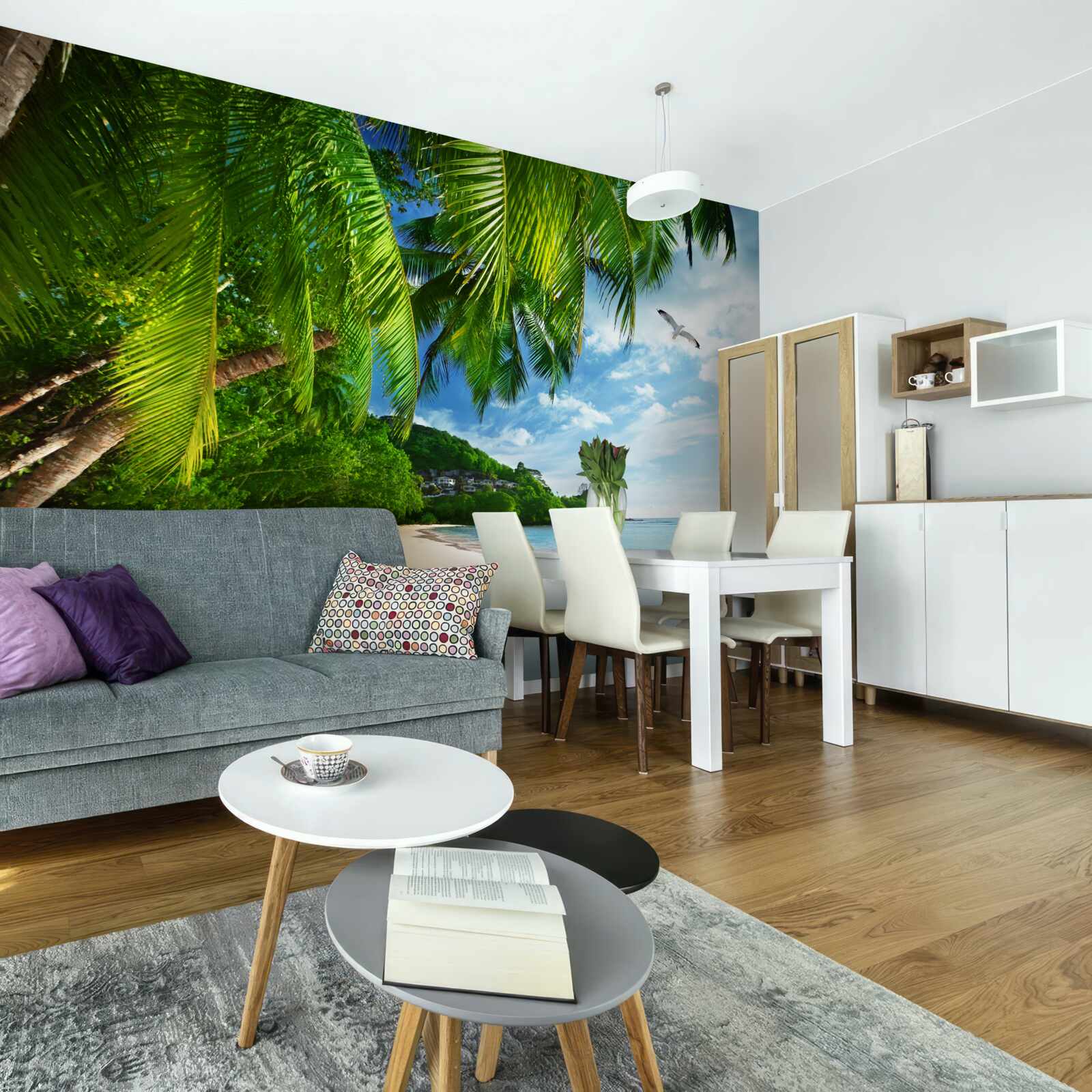 Fotobehang onbewoond eiland met zandstrand