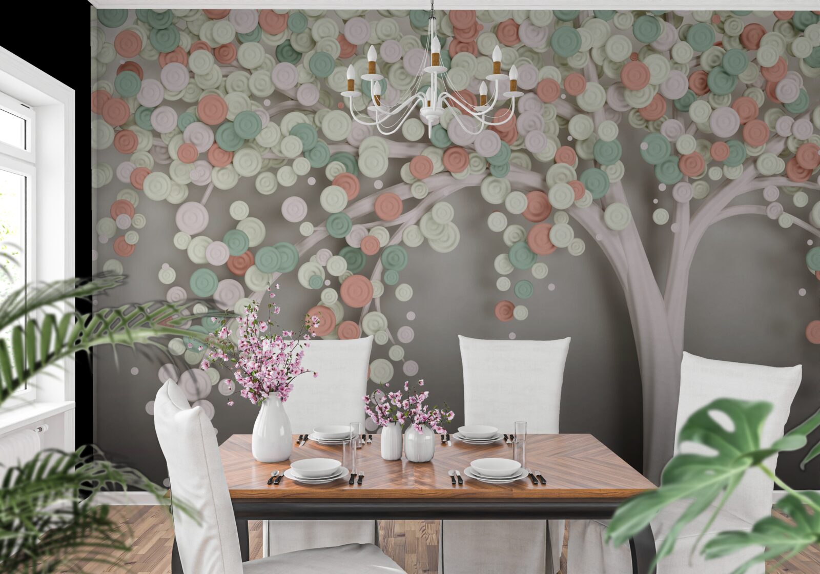 Fotobehang bladeren aan een boom in de herfst