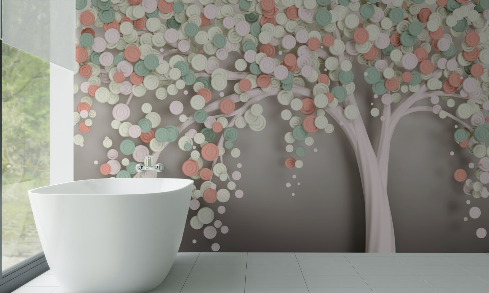 Fotobehang bladeren aan een boom in de herfst