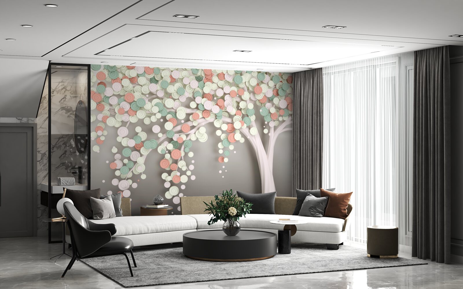 Fotobehang bladeren aan een boom in de herfst