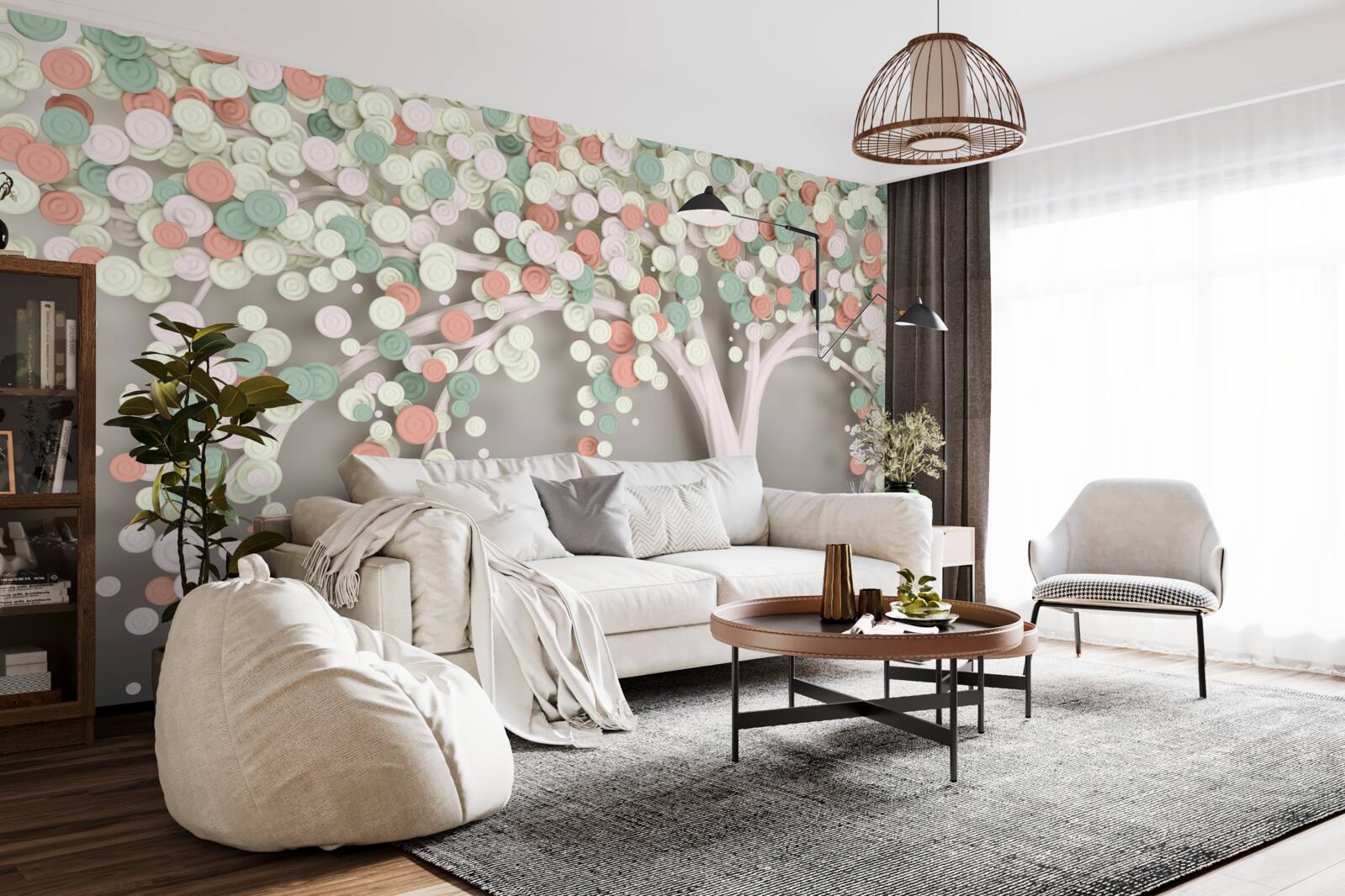 Fotobehang bladeren aan een boom in de herfst