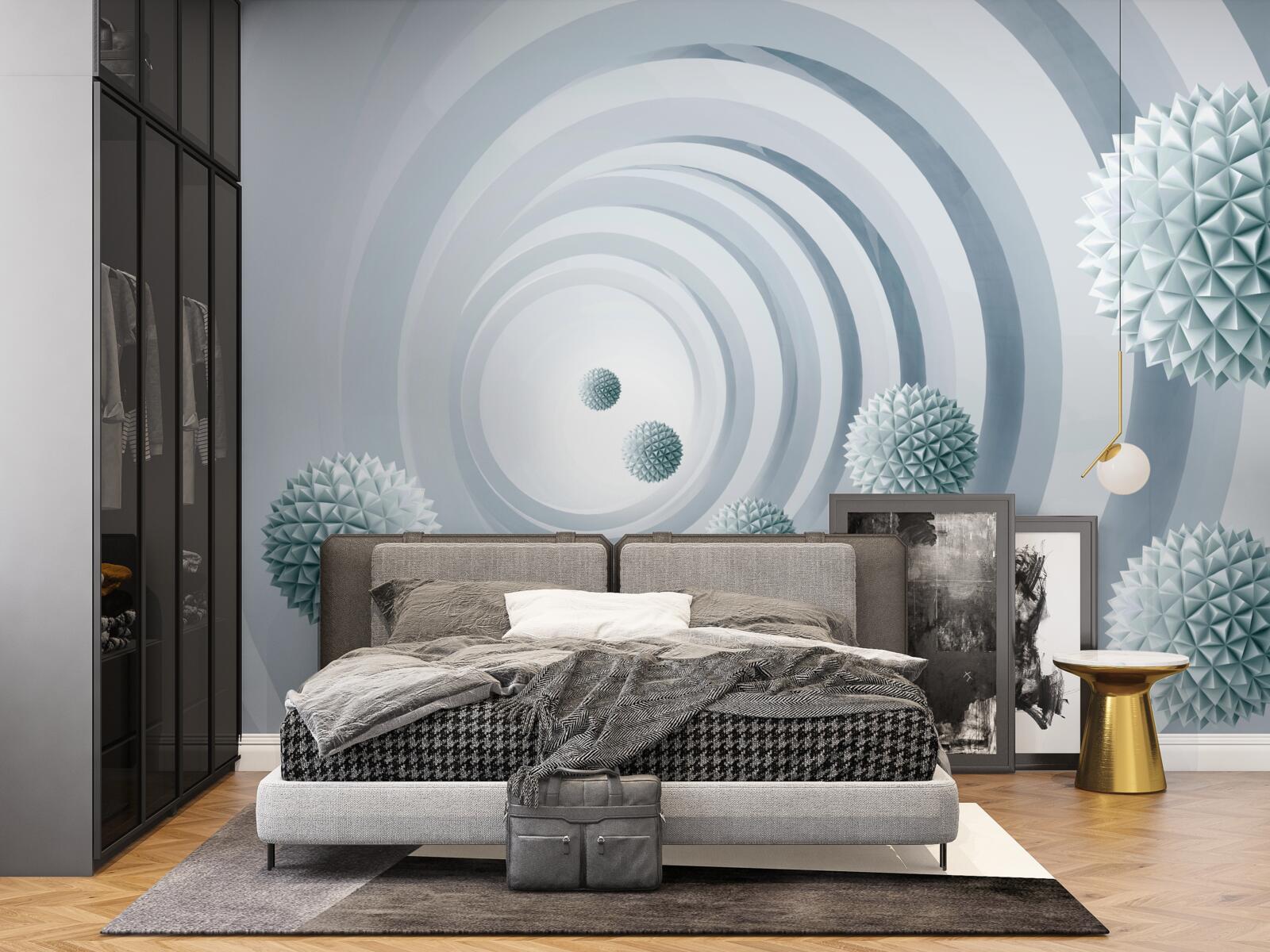 Fotobehang kogels verdwijnen in een cirkelvormige doorgang