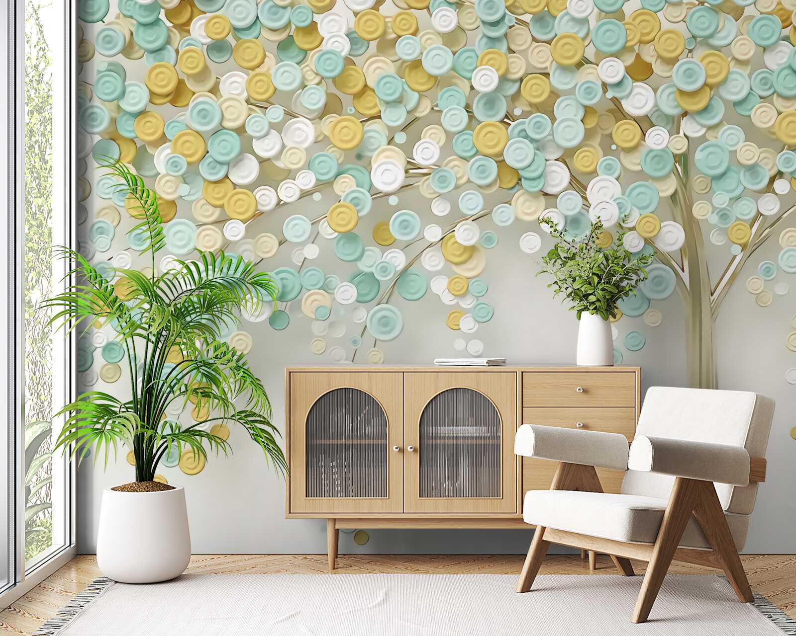 Fotobehang de gloed van zomertinten op hout