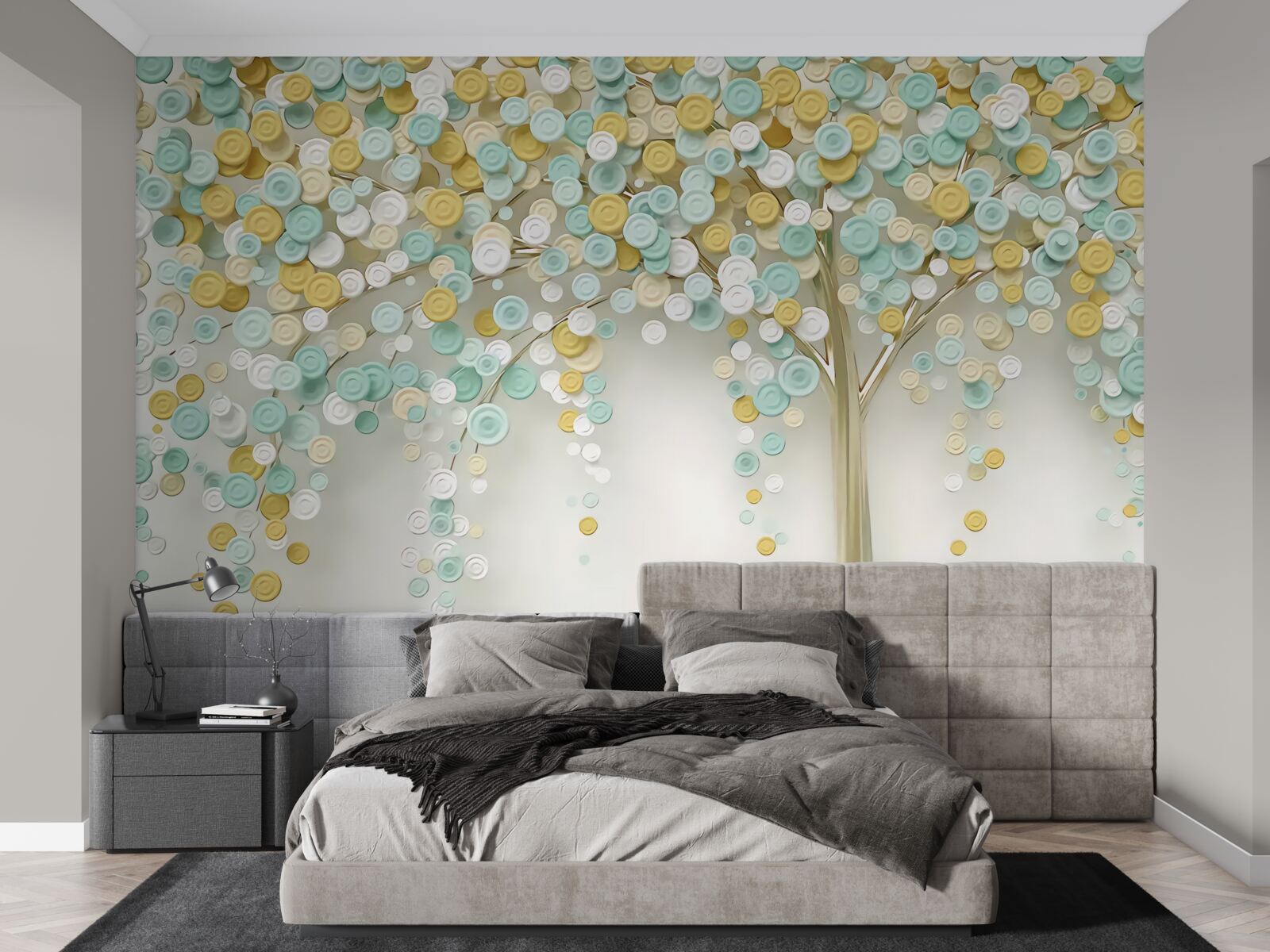 Fotobehang de gloed van zomertinten op hout