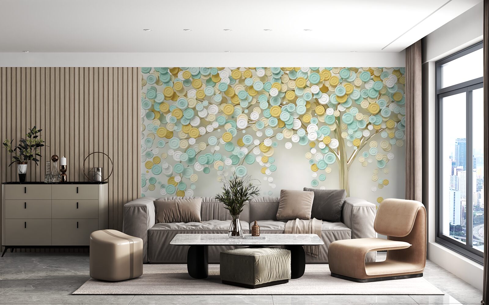 Fotobehang de gloed van zomertinten op hout