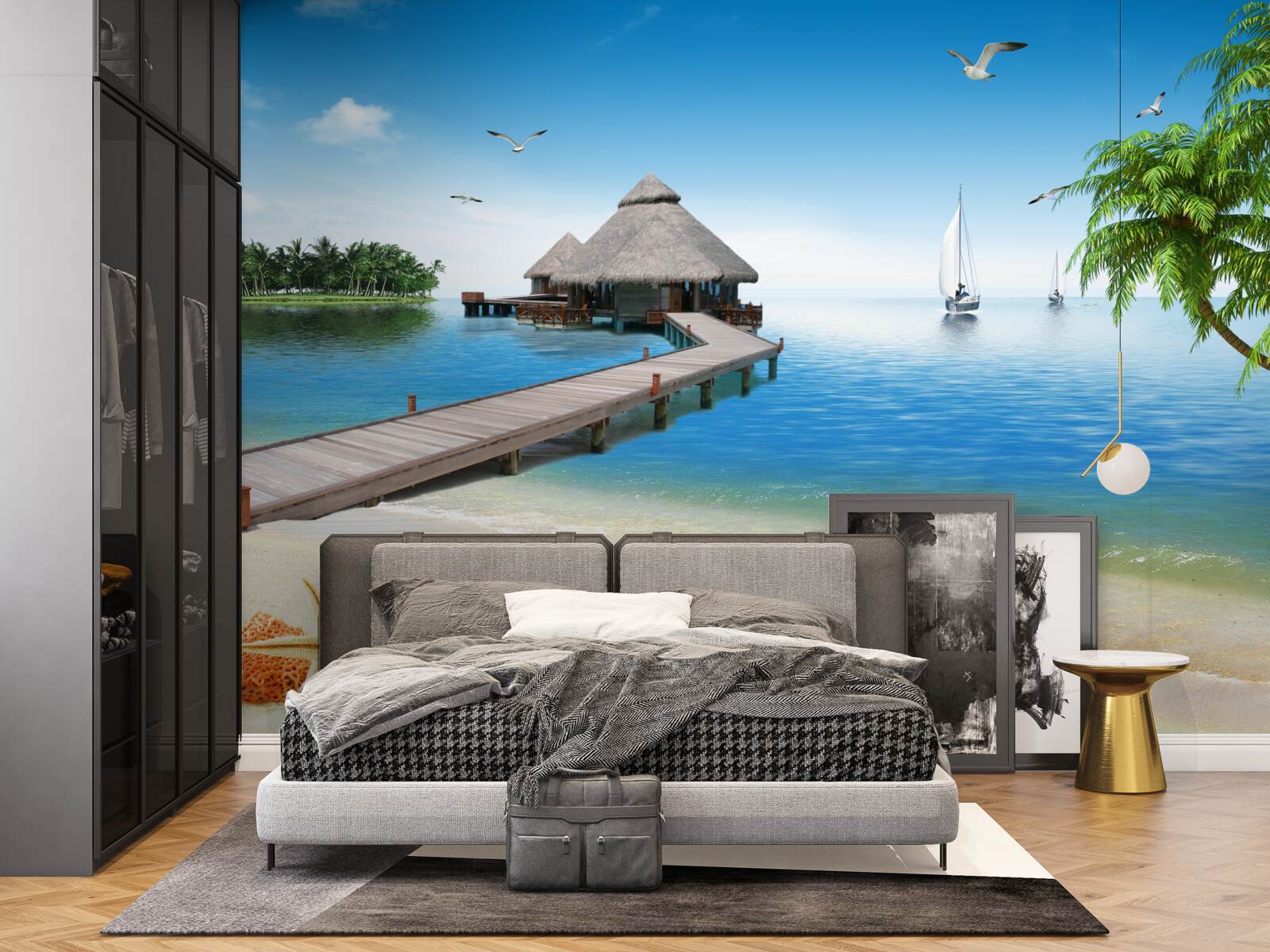 Fotobehang vredige eilandlagune