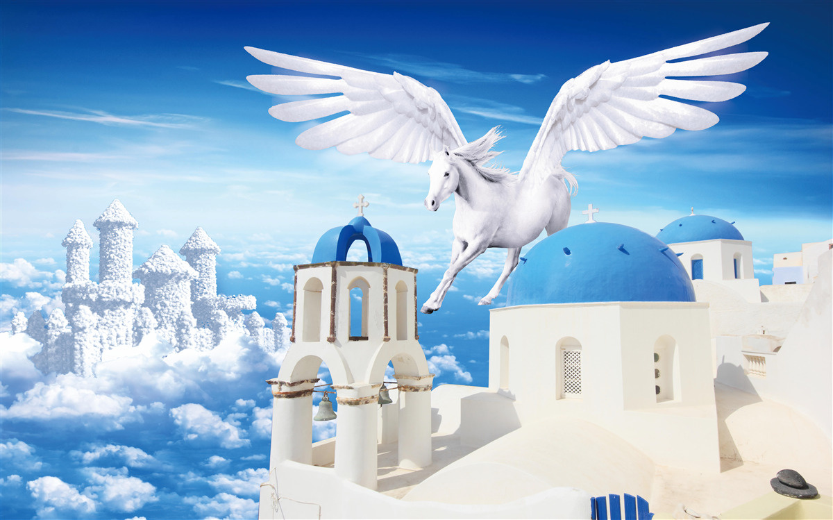 Fotobehang zweefvliegtuig pegasus