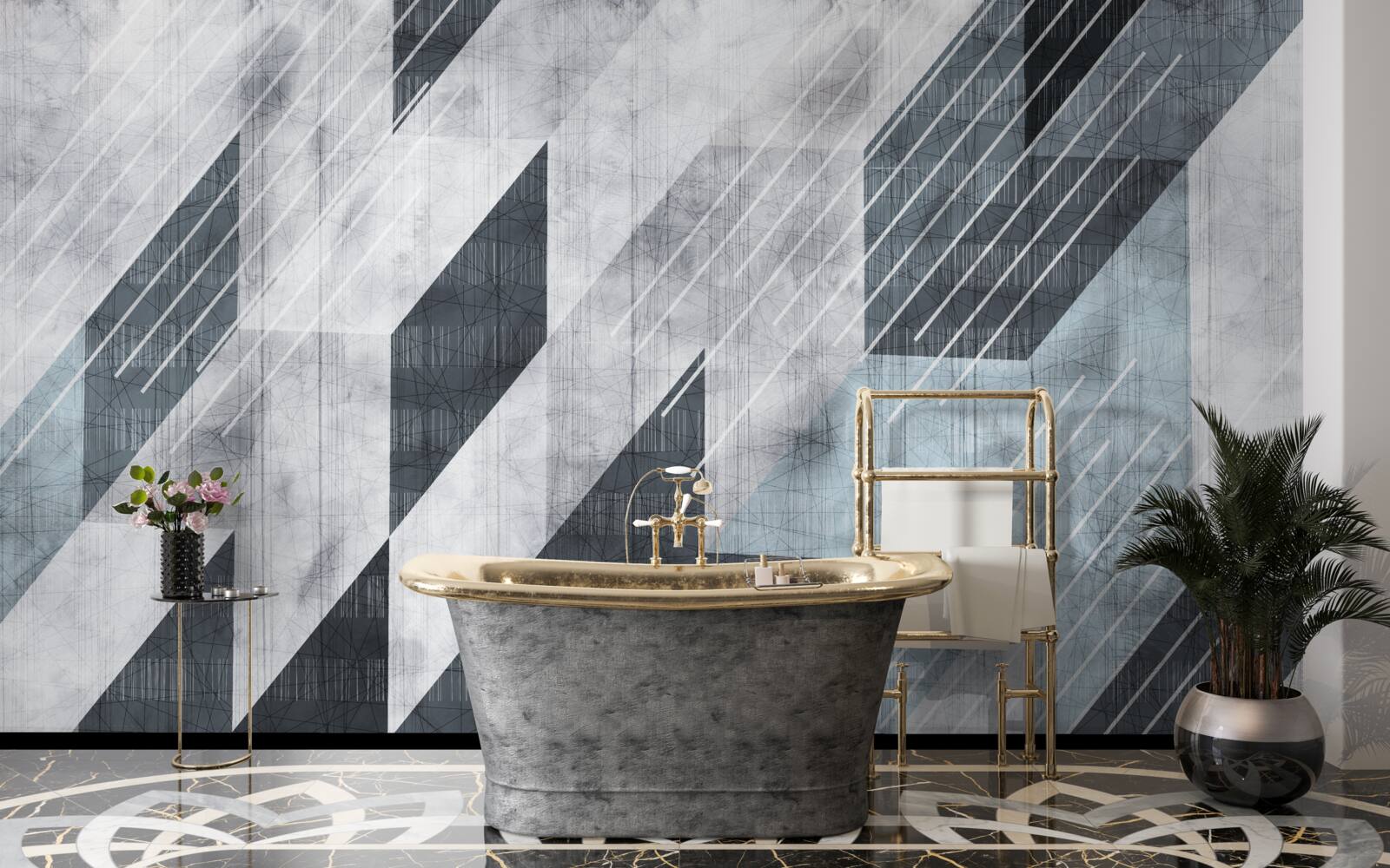 Fotobehang veelbelovende blokken