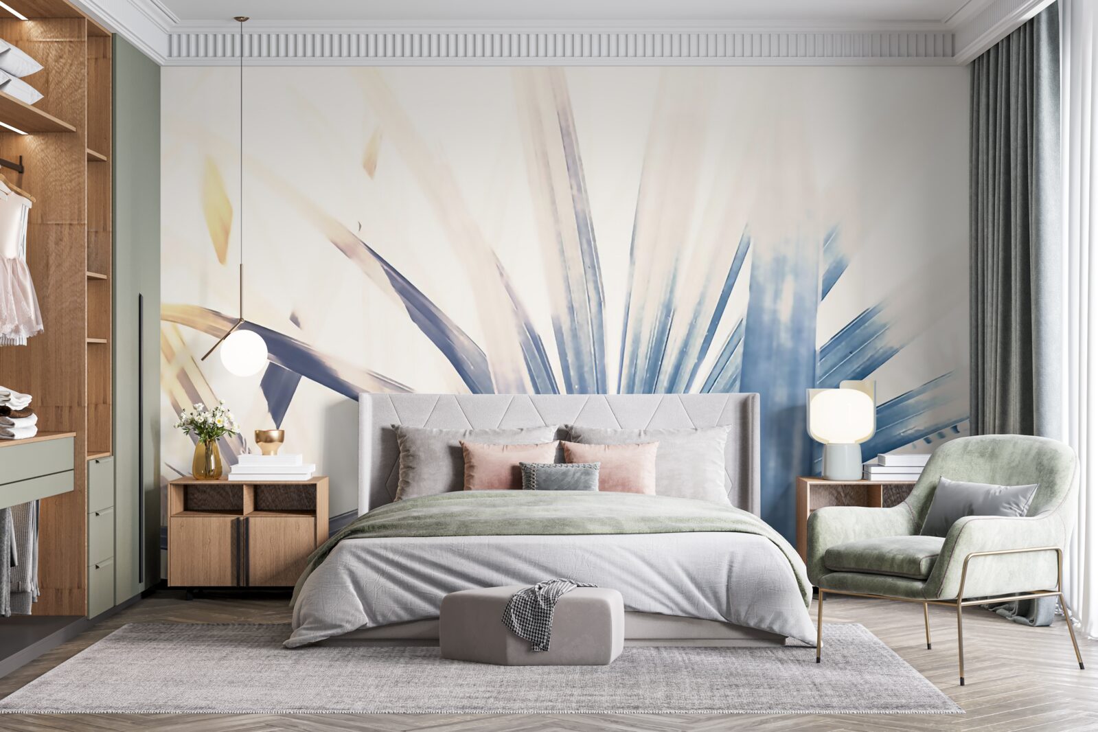 Fotobehang close-ups van palmbladeren