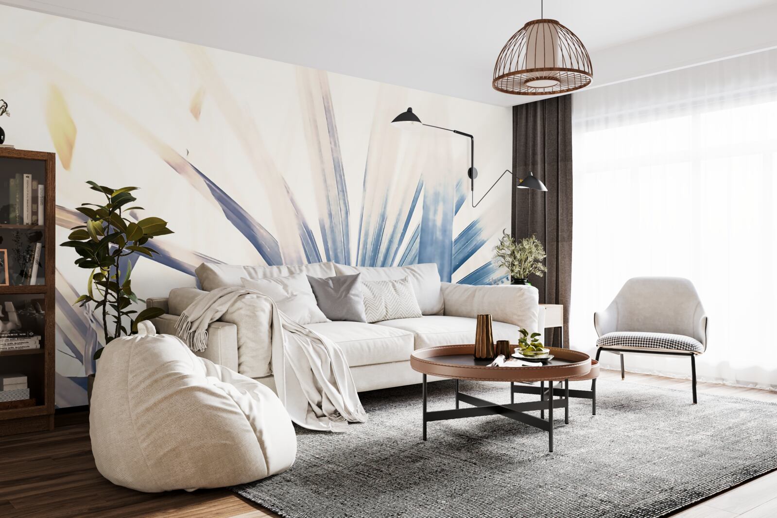 Fotobehang close-ups van palmbladeren