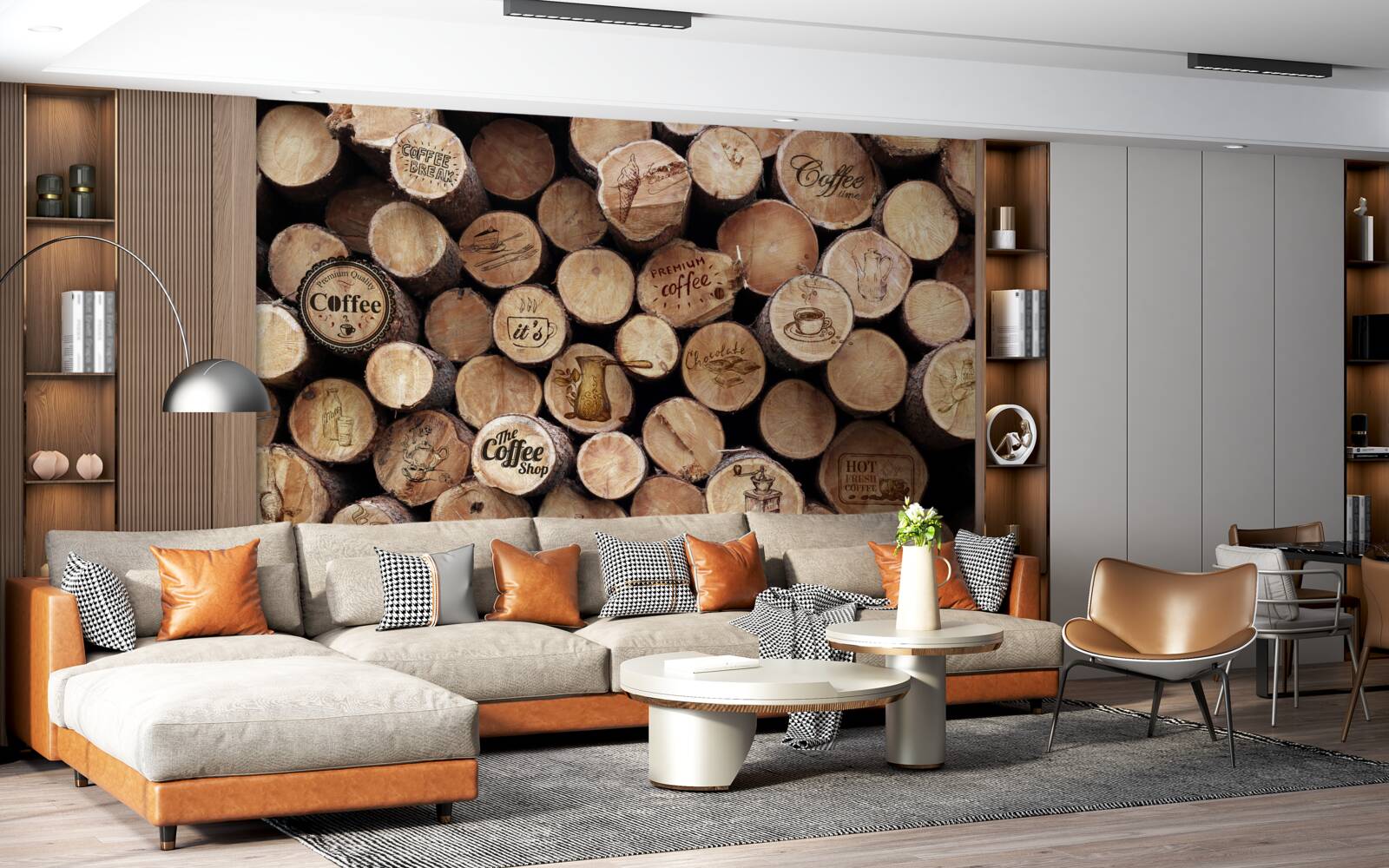 Fotobehang wijnstoppers met foto's