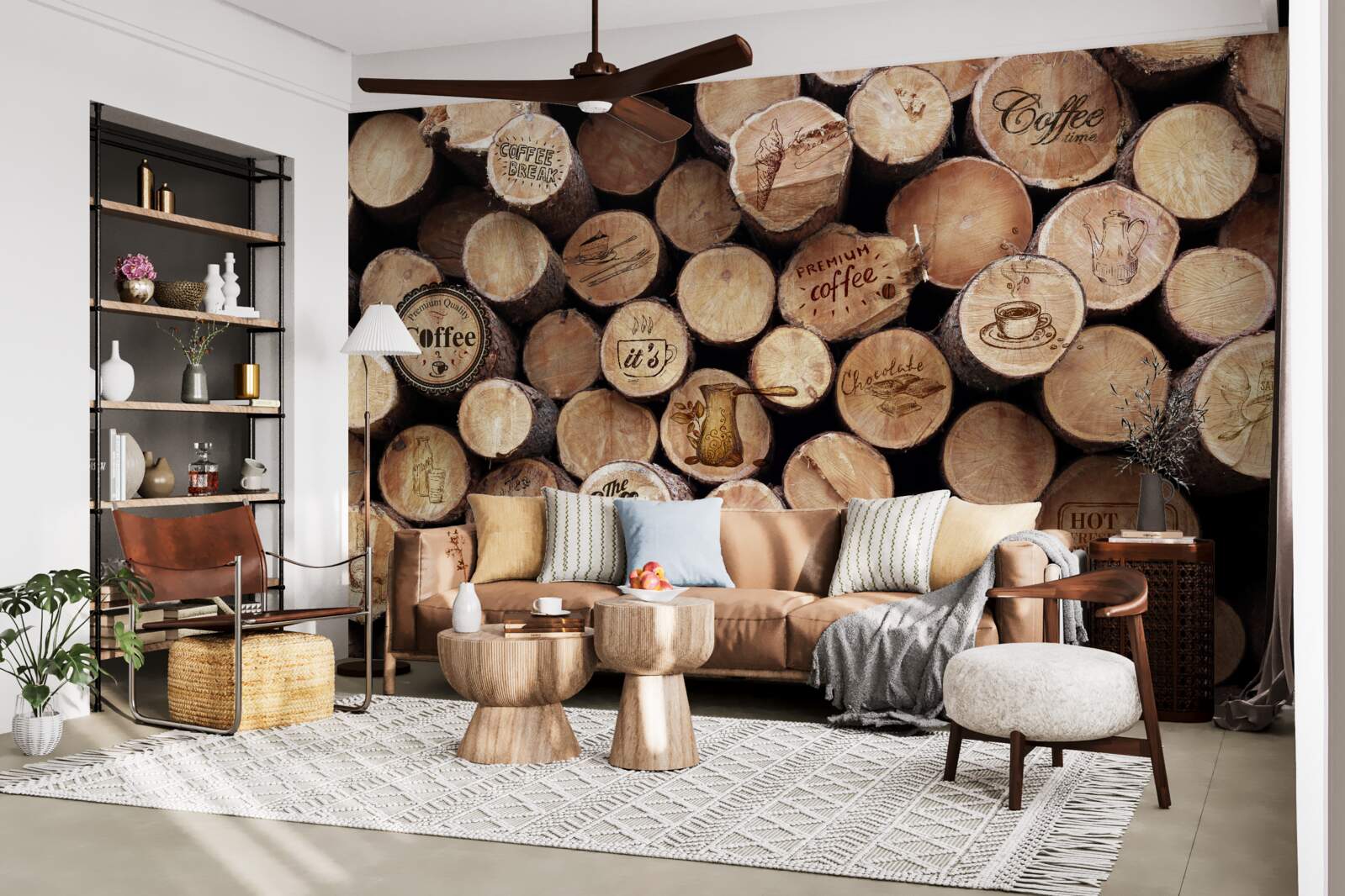 Fotobehang wijnstoppers met foto's