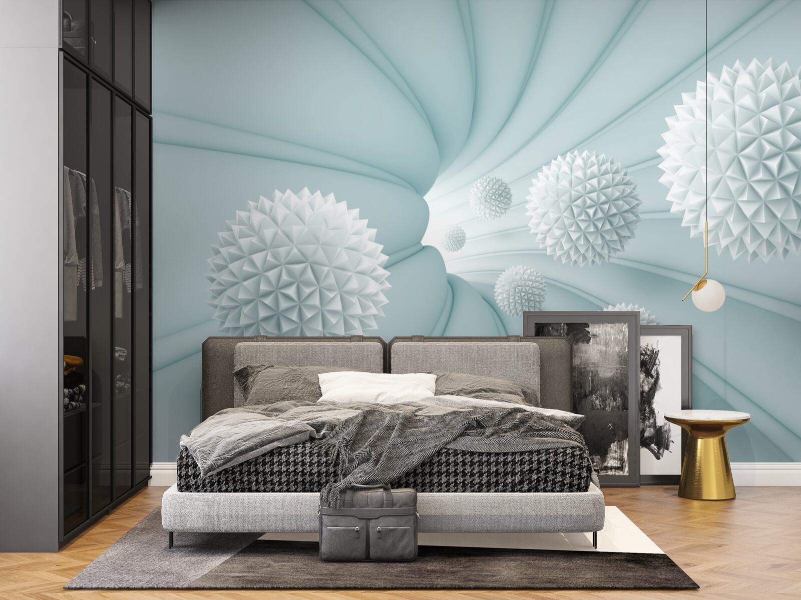 Fotobehang ballen die door de tunnel vliegen