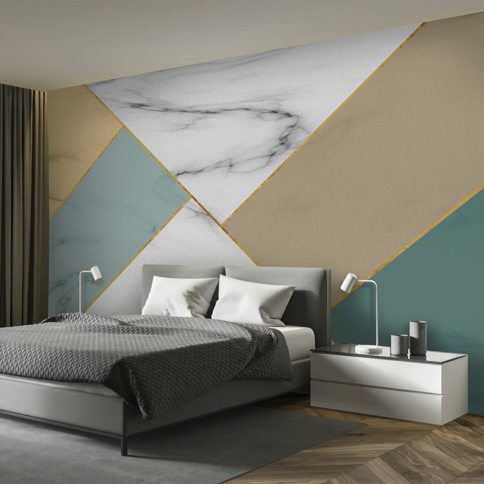 Fotobehang veelkleurige marmersteen