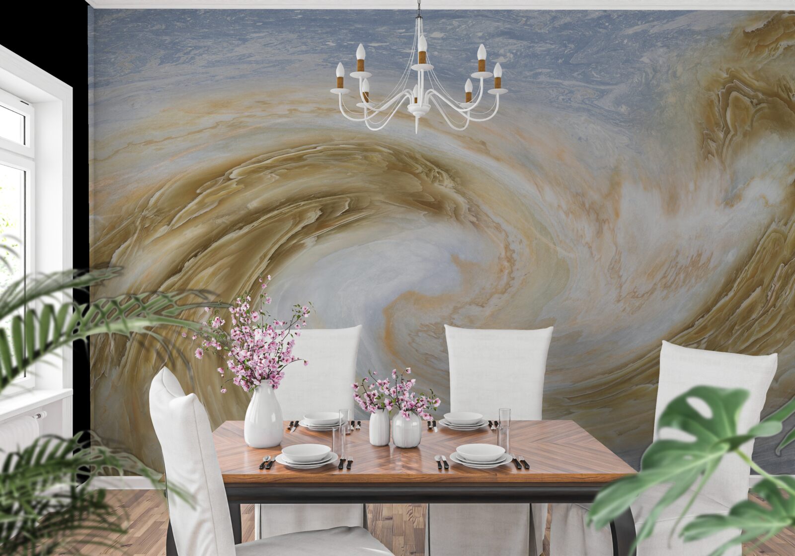 Fotobehang contact tussen twee cyclonen