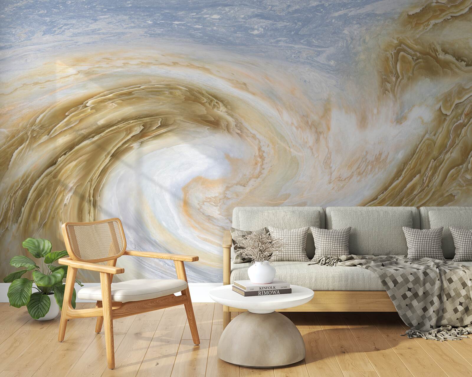 Fotobehang contact tussen twee cyclonen