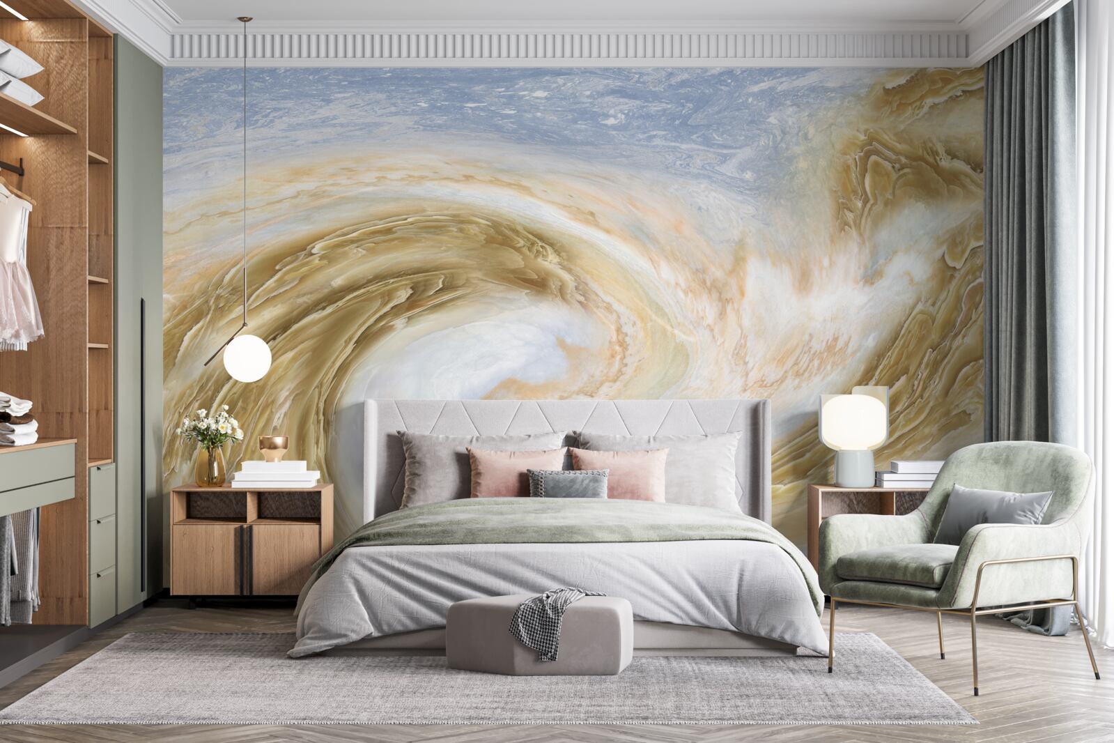 Fotobehang contact tussen twee cyclonen