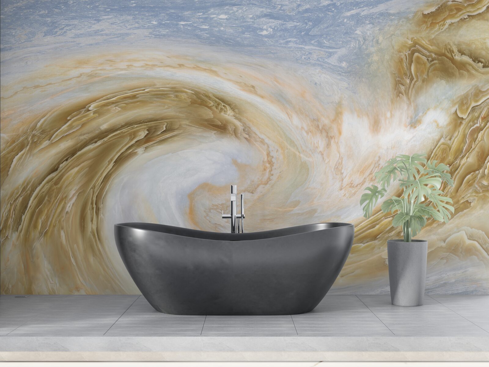 Fotobehang contact tussen twee cyclonen