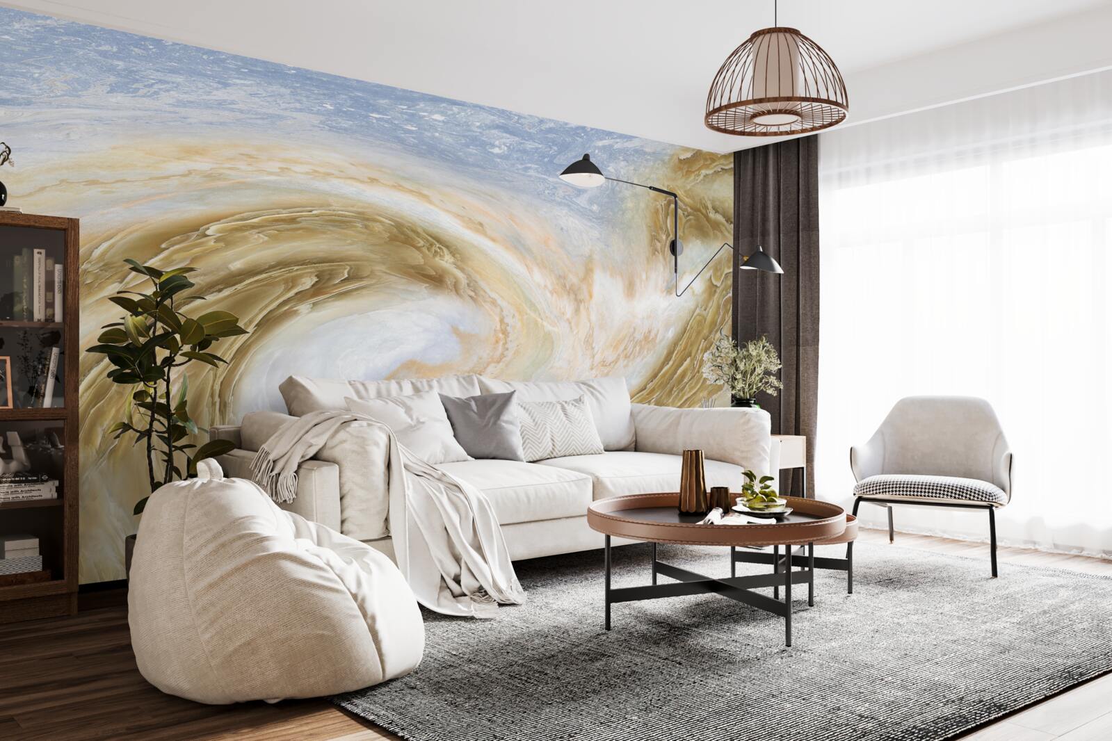 Fotobehang contact tussen twee cyclonen