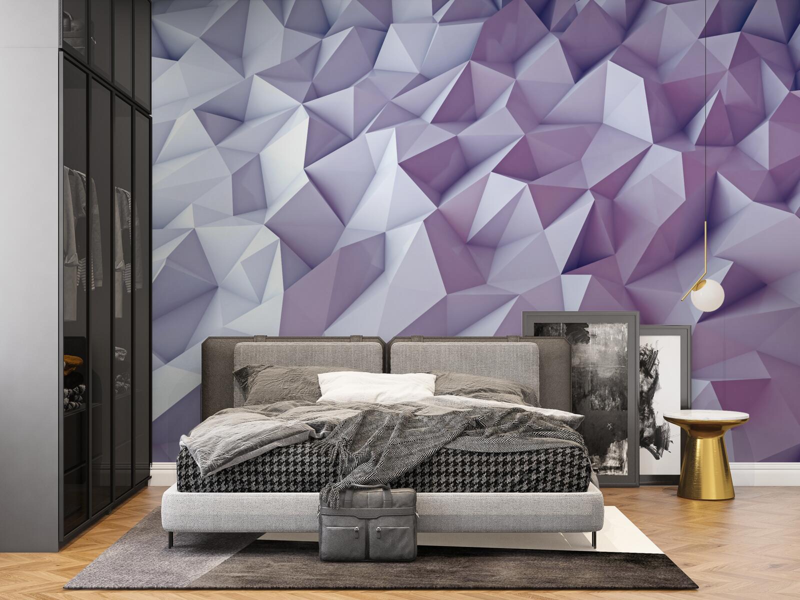 Fotobehang verloopabstracties in de vorm van driehoeken