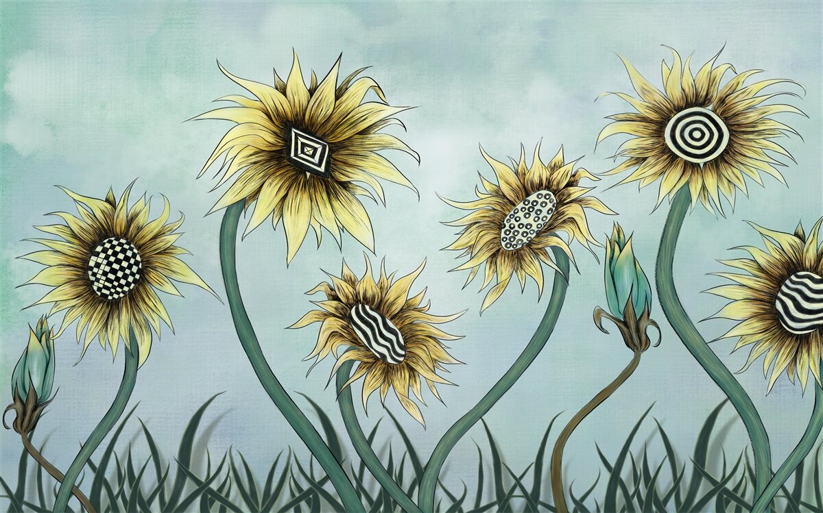 Fotobehang verbazingwekkende gouden knoppen