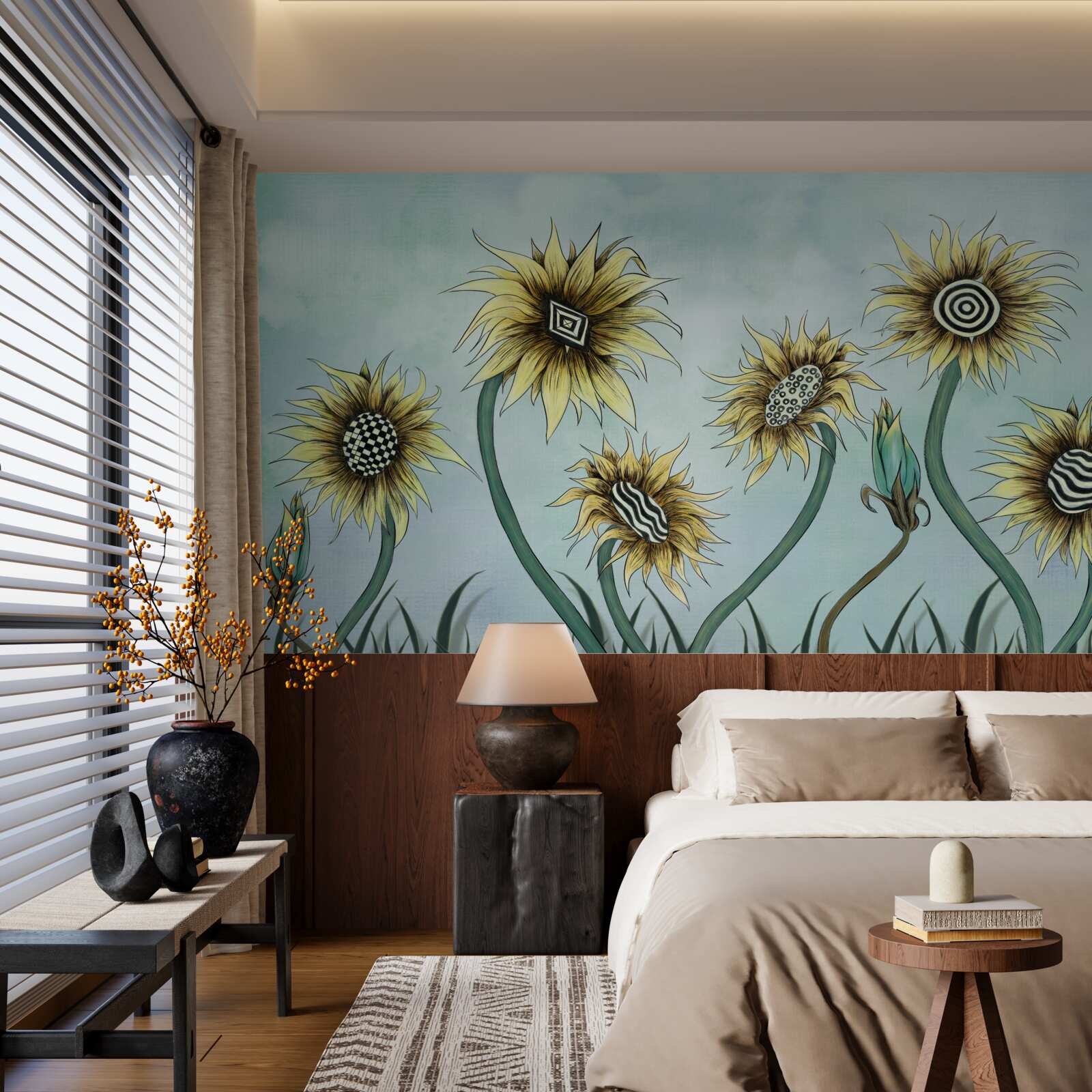 Fotobehang verbazingwekkende gouden knoppen