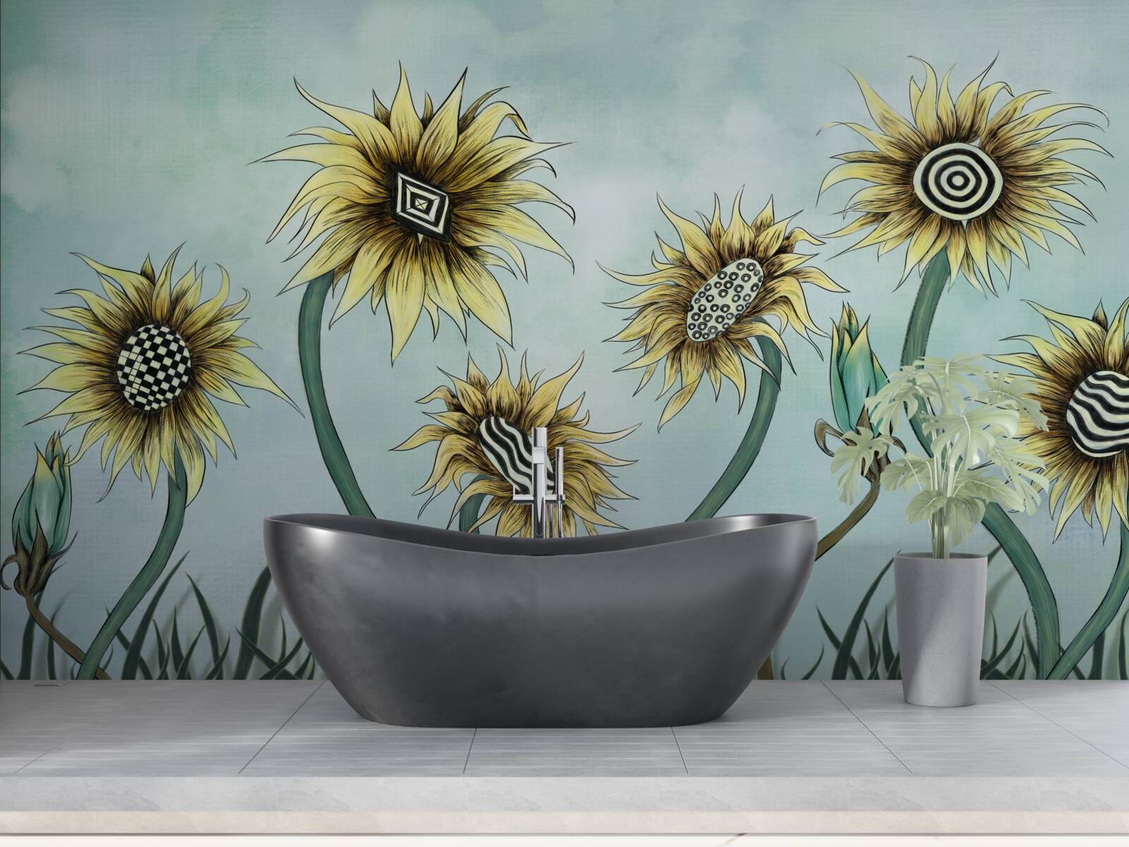 Fotobehang verbazingwekkende gouden knoppen