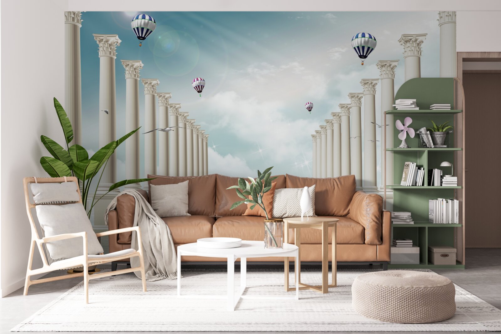 Fotobehang Egyptische bogen tegen een blauwe lucht