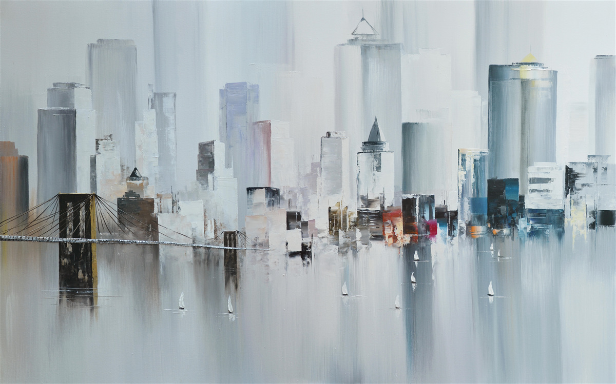 Fotobehang tijdens regenachtig weer in new york