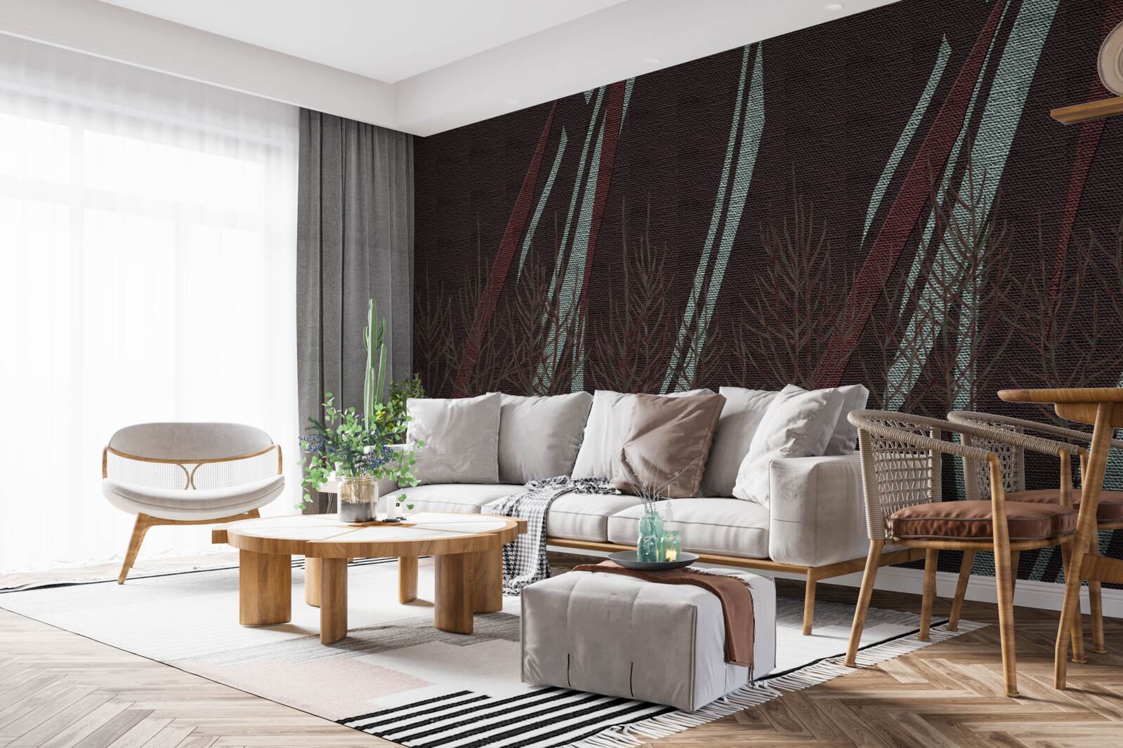 Fotobehang hevige regen