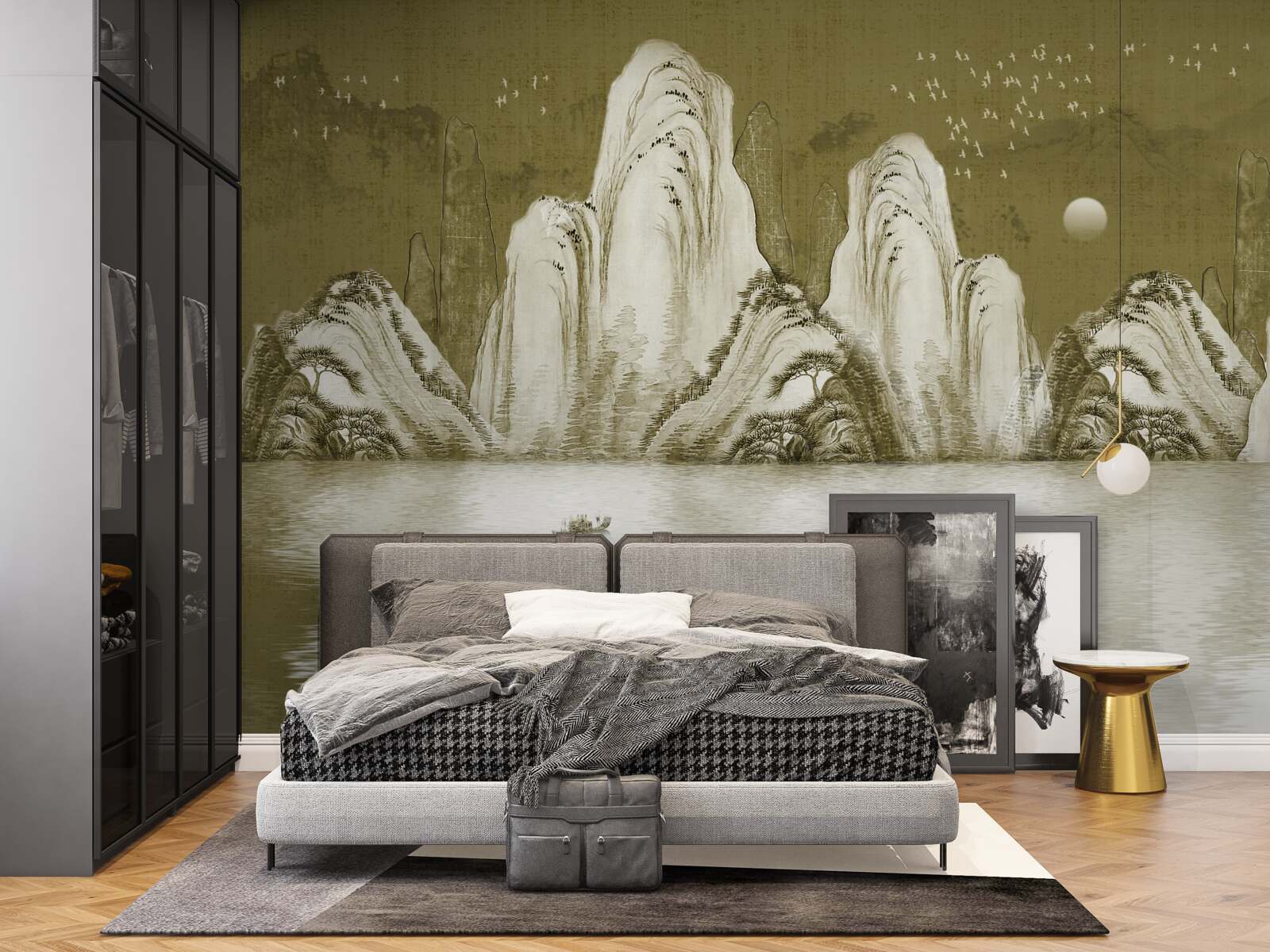 Fotobehang gezang van vissers in de avond