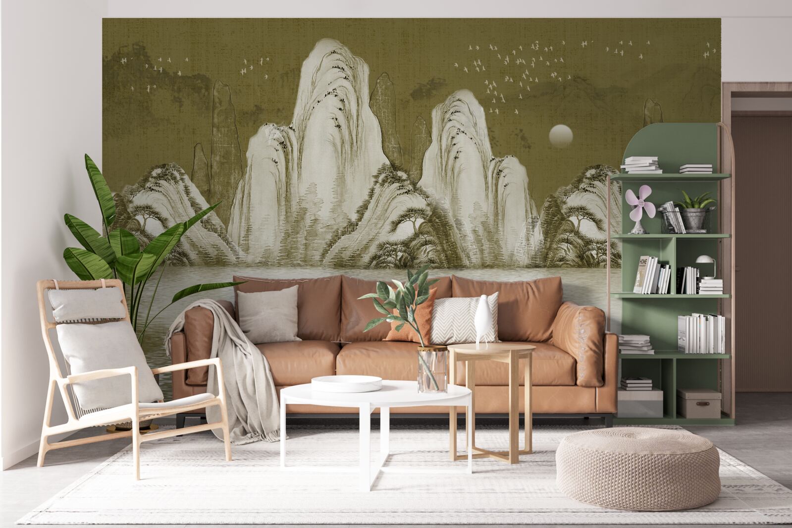 Fotobehang gezang van vissers in de avond