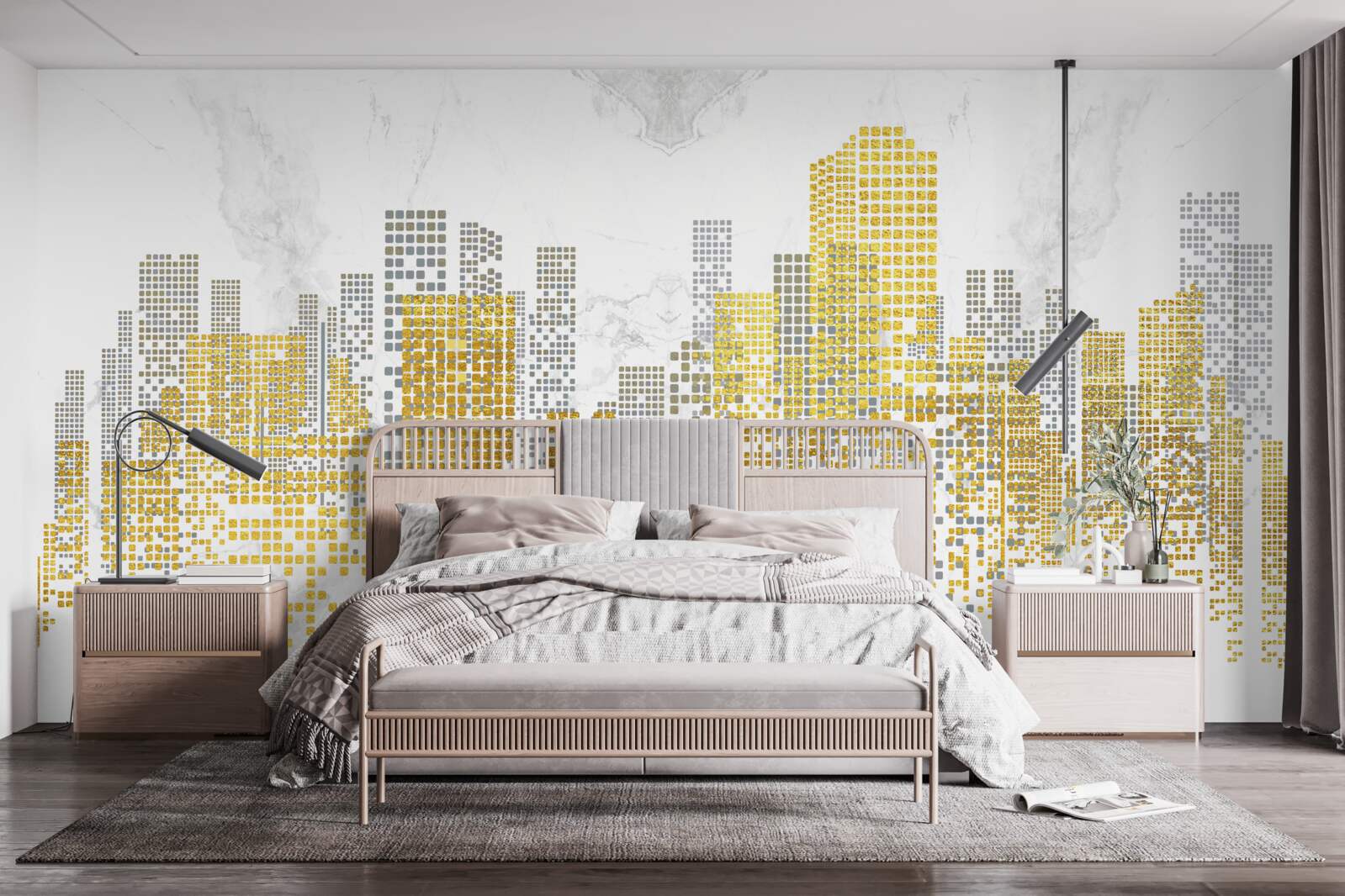 Fotobehang gebouwen in de stadslijn