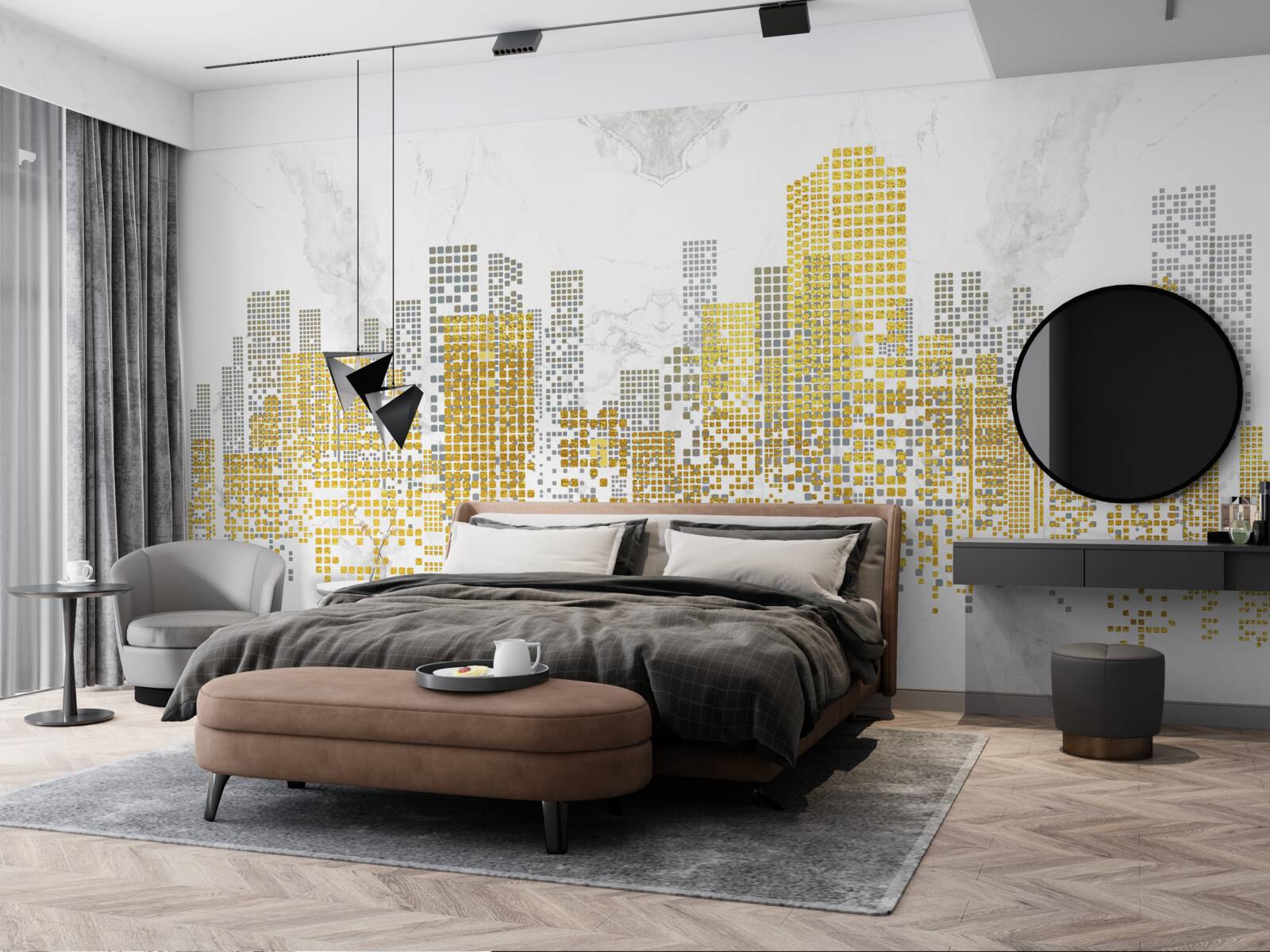 Fotobehang gebouwen in de stadslijn