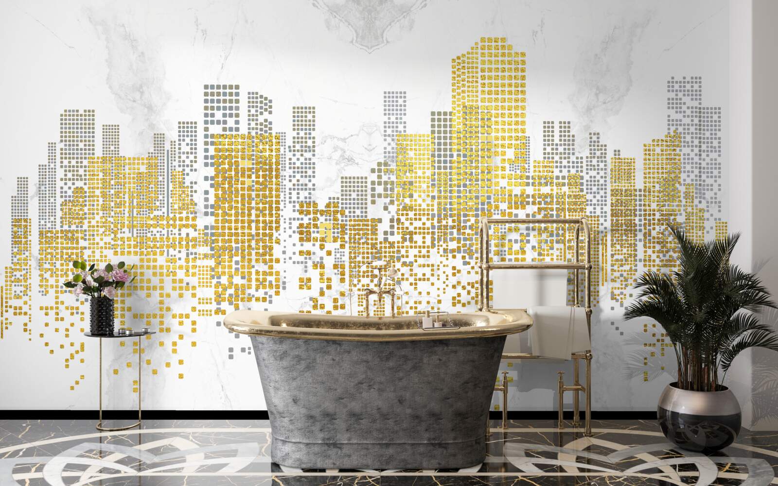 Fotobehang gebouwen in de stadslijn