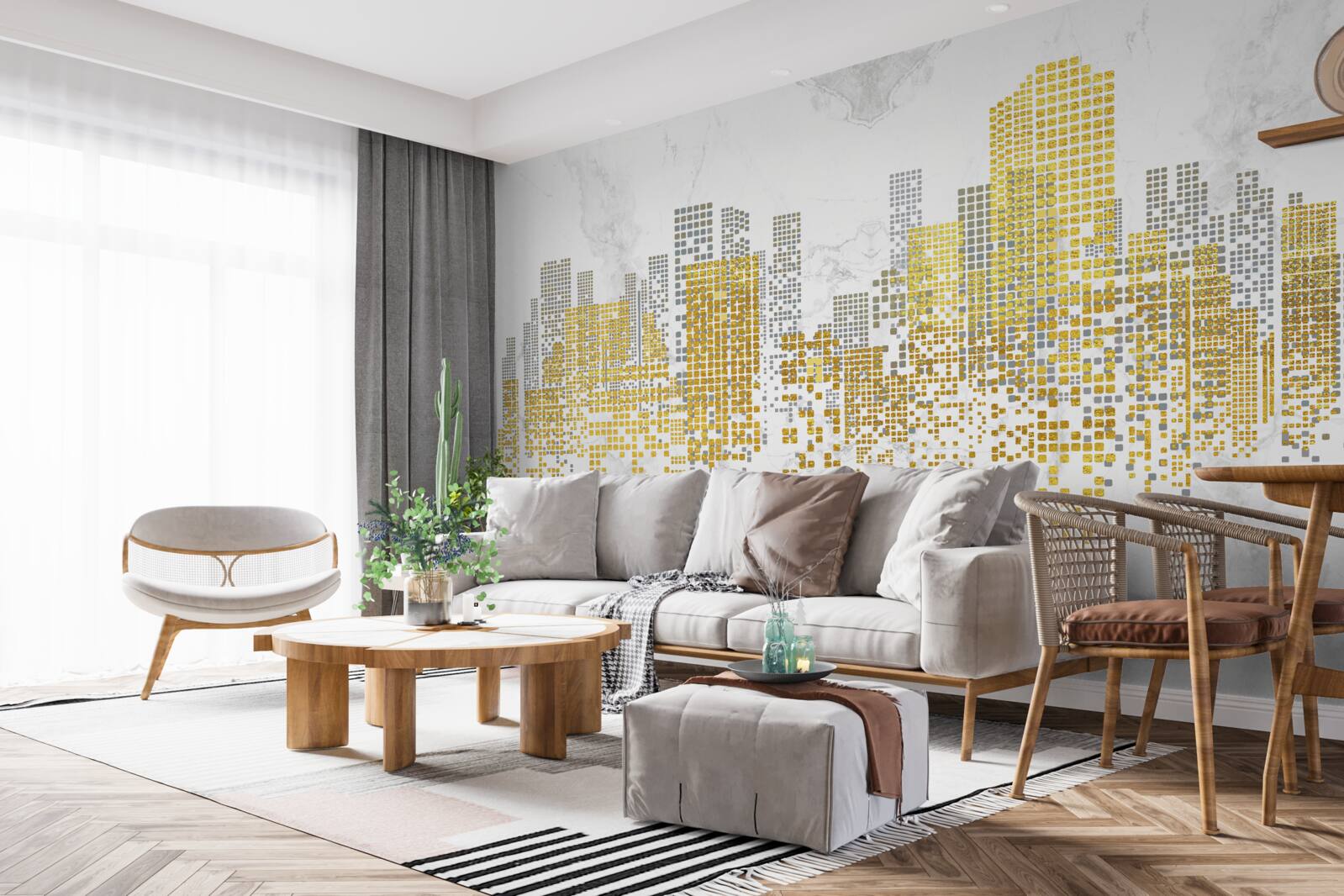 Fotobehang gebouwen in de stadslijn