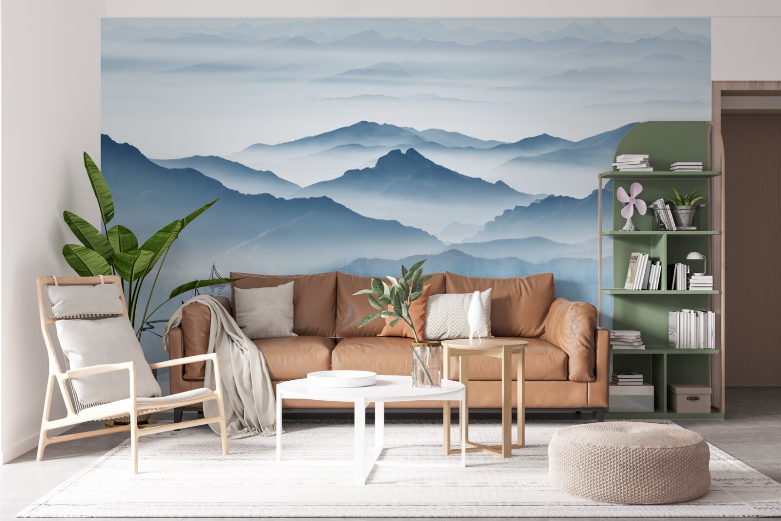 Fotobehang Vissen op een bergmeer