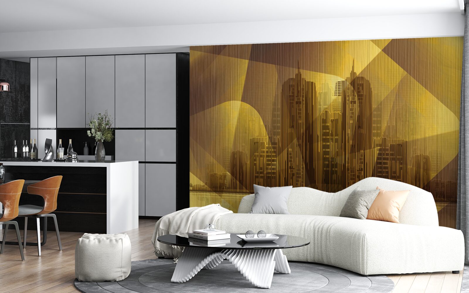 Fotobehang een briljant beeld van reuzensteden