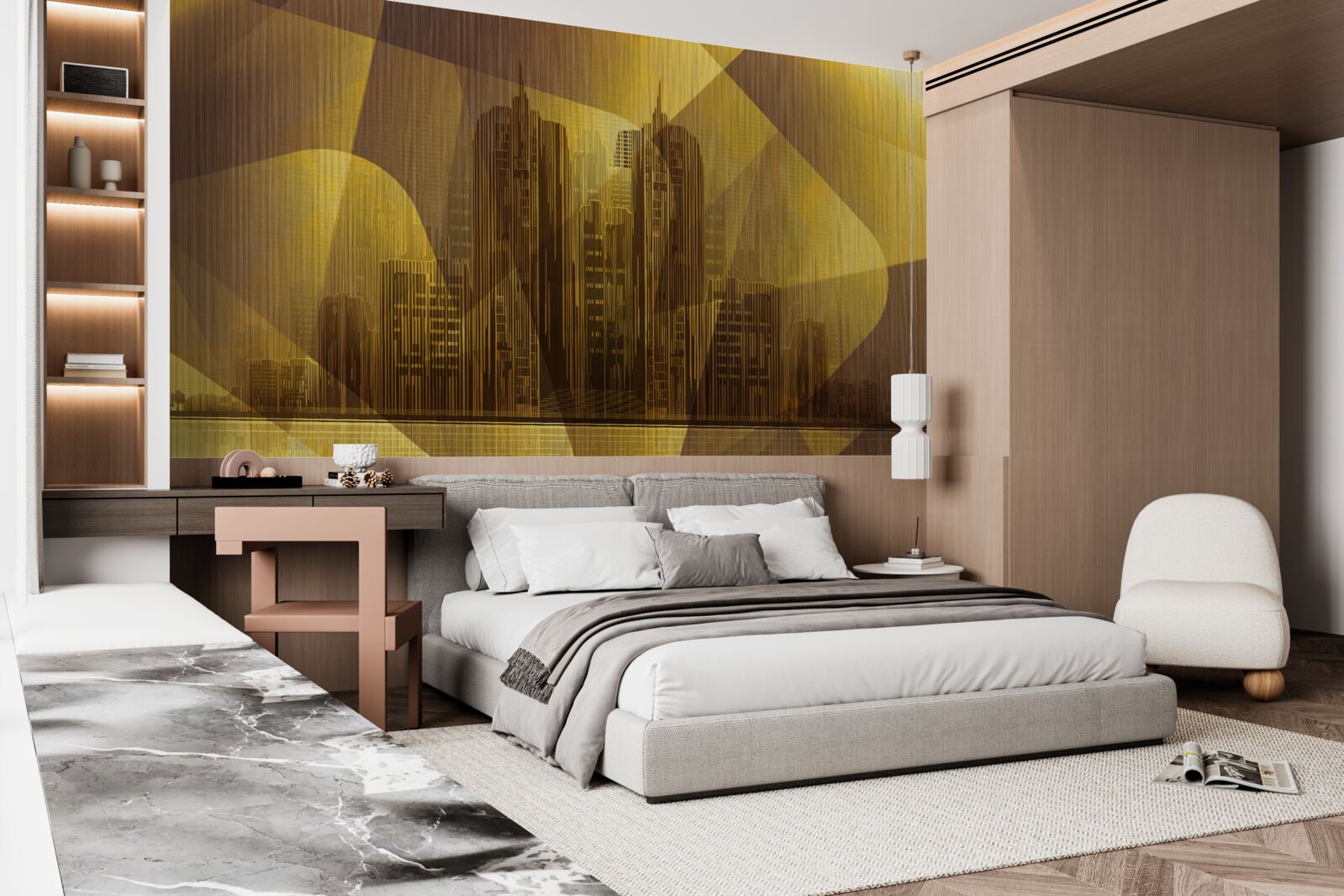 Fotobehang een briljant beeld van reuzensteden