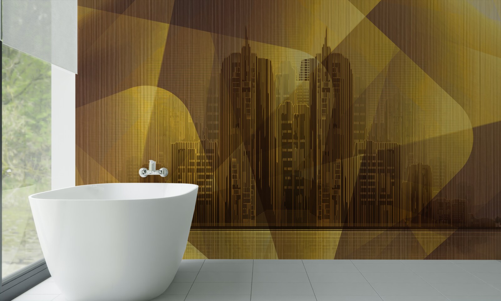 Fotobehang een briljant beeld van reuzensteden