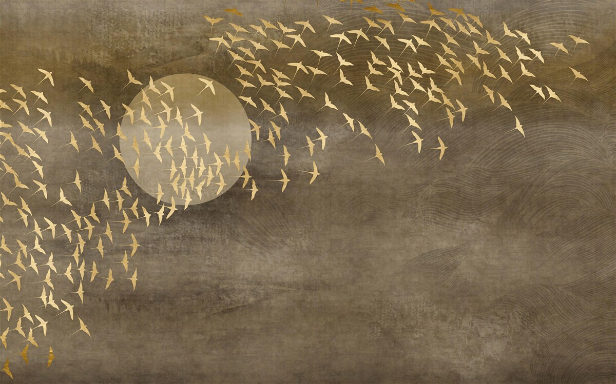 Fotobehang Motten bij het licht van een bedlampje