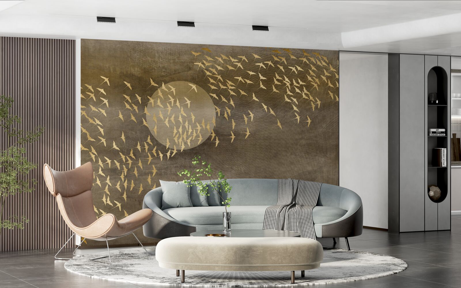 Fotobehang Motten bij het licht van een bedlampje