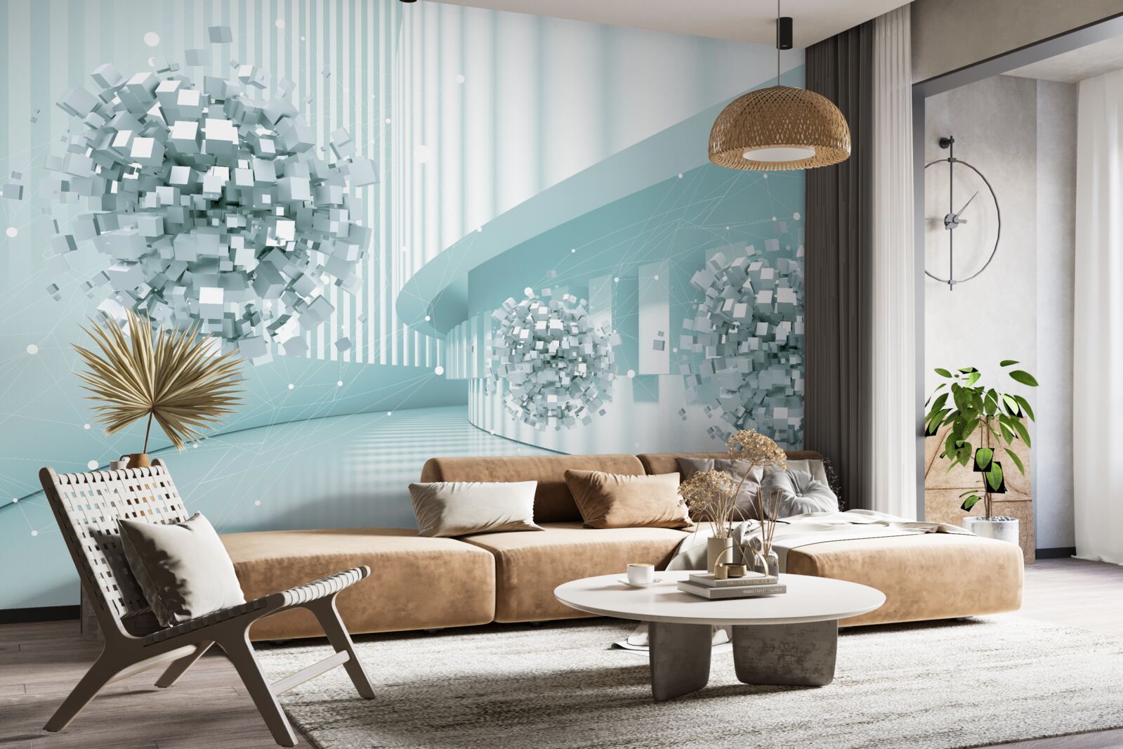 Fotobehang onzichtbare kogels glijden langs een baan