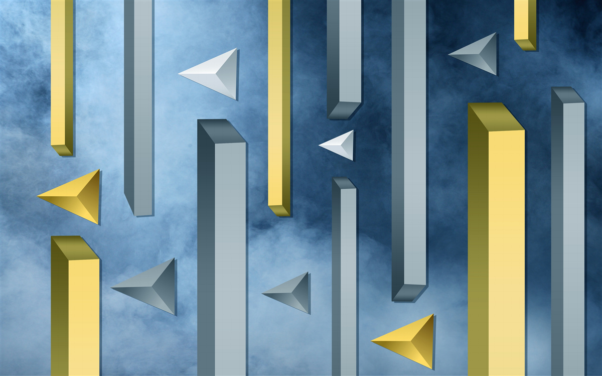 Fotobehang zwerm vogels tegen een blauwe lucht