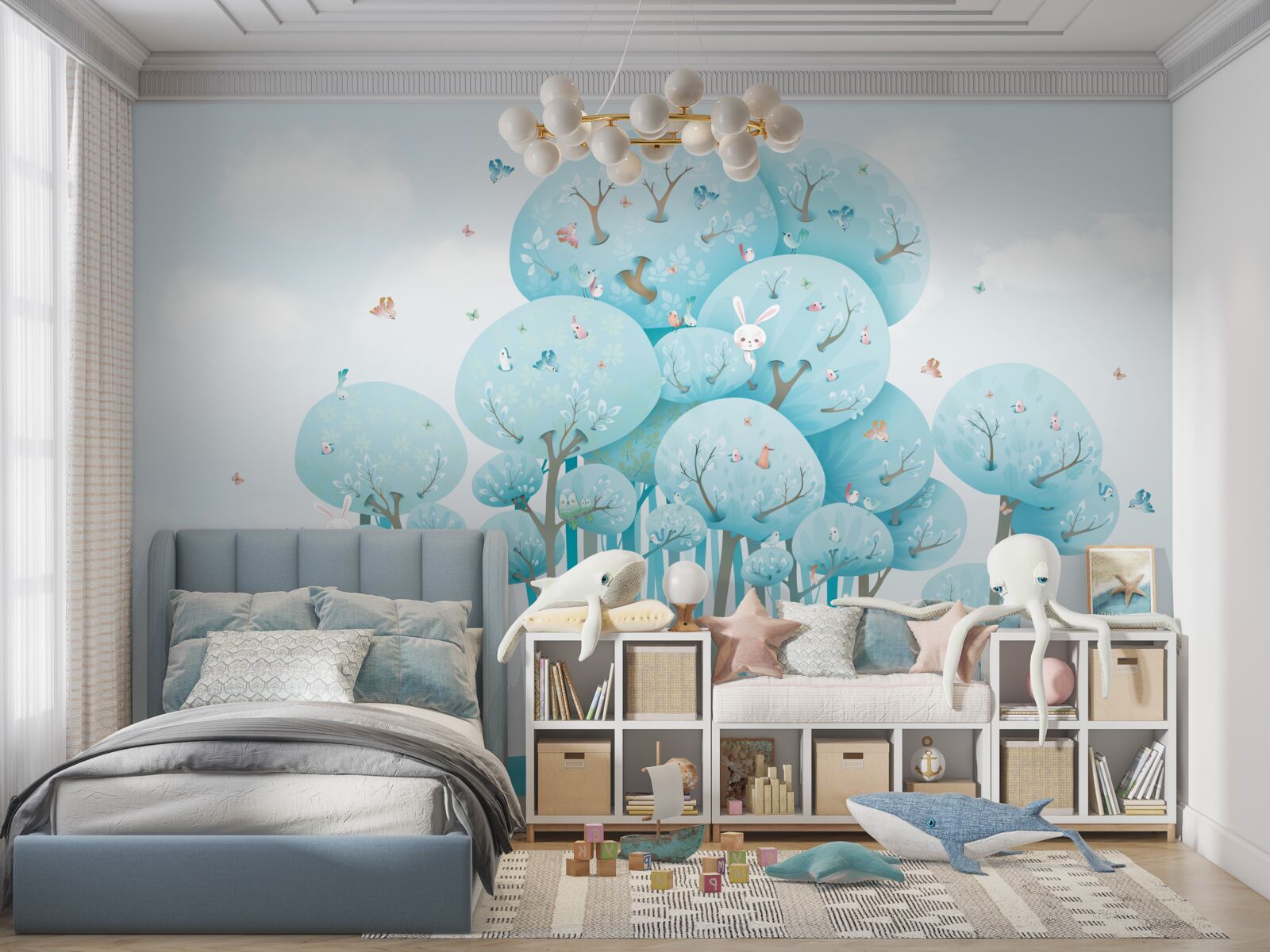 Fotobehang een bos vol sprookjes en haar bewoners