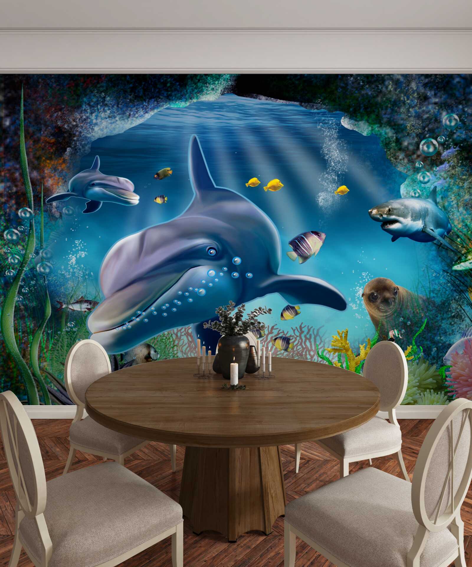 Fotobehang roofzuchtige diepzeebewoners