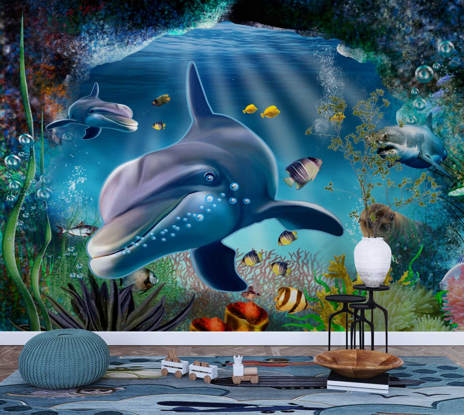 Fotobehang roofzuchtige diepzeebewoners