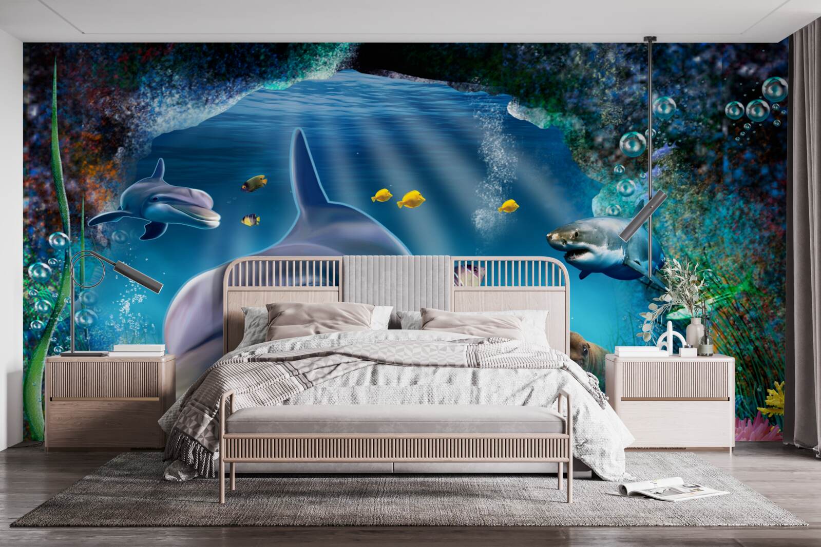 Fotobehang roofzuchtige diepzeebewoners