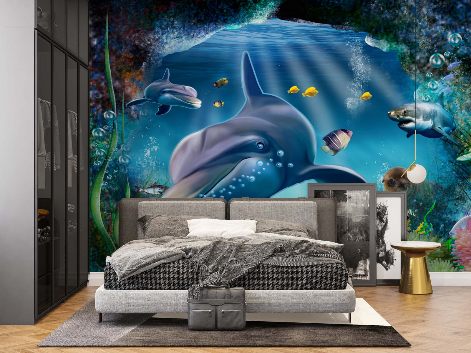 Fotobehang roofzuchtige diepzeebewoners