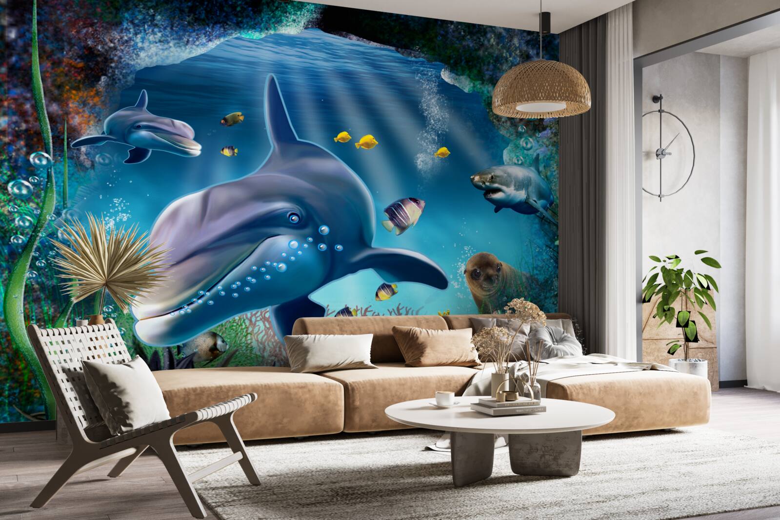 Fotobehang roofzuchtige diepzeebewoners